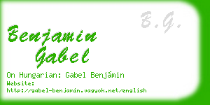 benjamin gabel business card